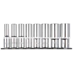 Dugókulcskészlet 1/2" hosszú spline, 8db