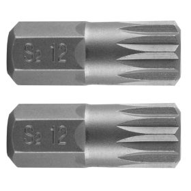 Spline bit, 3/8", M12x30mm, S2, 2db