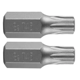 Torx bit, 3/8", T45x30mm, S2, 2db, min. rendelés: 5cs