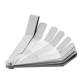   Hézagmérő készlet 16db bent (0.127-0.508mm) 65MN/rozsdamentes acél 16db, hajlított