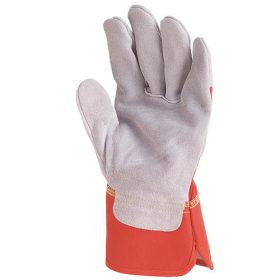   BŐRKESZTYŰ, SZÜRKE MARHAHASÍTÉK/PIROS VÁSZON KÉZHÁT_9(csgt)