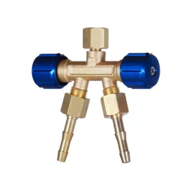 Kettős kieresztő szelep CO2 3/8-os jobbos