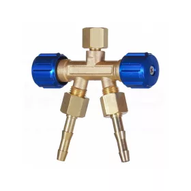 Kettős kieresztő szelep Ar. O2 1/4-es jobbos