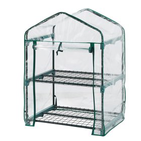 Növényház 69x49x95cm, PVC fólia, fémszerkezet
