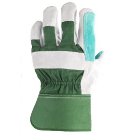   BŐRKESZTYŰ,SZÜRKE HASÍTÉK,DUPLA BŐR TENYÉR/ZÖLD VÁSZON_12