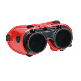   Lánghegesztő védőszemüveg felnyitható műanyag DIN5 (piros)