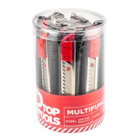 Törhető pengés kés 18mm, kínáló dobozban, 12db