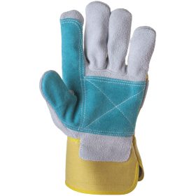   BŐRKESZTYŰ, DUPLA HASÍTÉKBŐR TENYÉR/SÁRGA VÁSZON_9(csgt)