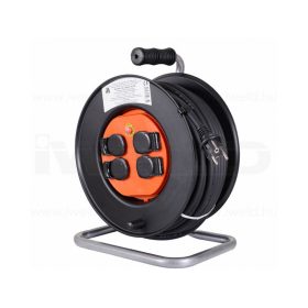   Hosszabbító kábeldob 4 földelt aljzattal, 3x1,5mm2/40m gumi