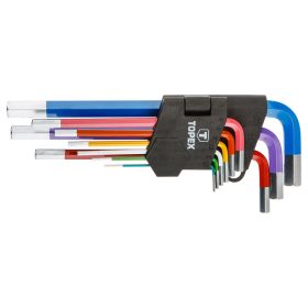 Imbuszkulcs készlet 9db, színes