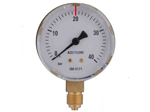 Manométer acetilén 40/20 bar 63mm