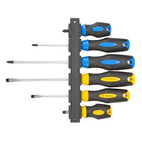 Csavarhúzó készlet, 6db, fali tartóval