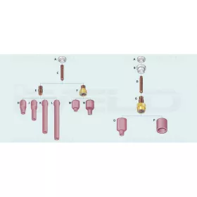 TBi volfrámszorító patron 2,0x25,4mm SR9/20