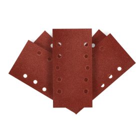 Csiszolópapír tépőzáras 115x230mm, K80, lyukas, 5db