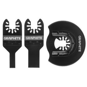   Multigép, rezgőgép lap készlet HCS, merülő és félköríves fűrészlapok, fémhez, 3db 