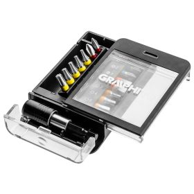   Csavarhúzó bitkészlet, 15db, bitek 14mm-8db, mágneses bittartó