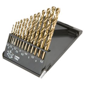 Csigafúró készlet HSS Titán bevonattal 1.5-6.5mm, 13db