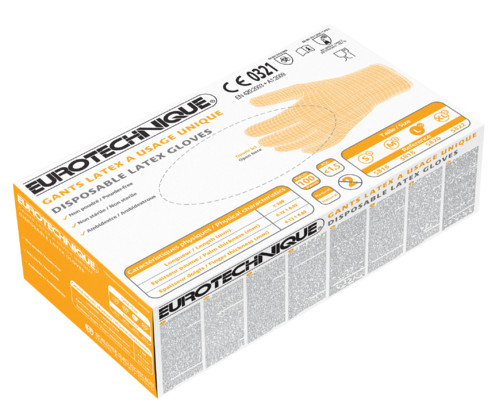 LATEX PÚDER NÉLKÜLI VIZSGÁLÓKESZTYŰ_M