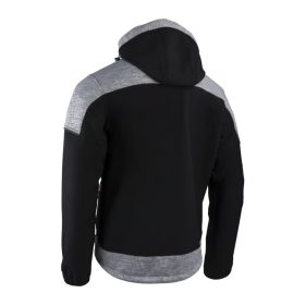 BANJO FEKETE/SZÜRKE SOFTSHELL DZSEKI, NARANCS CIPZÁR_3XL