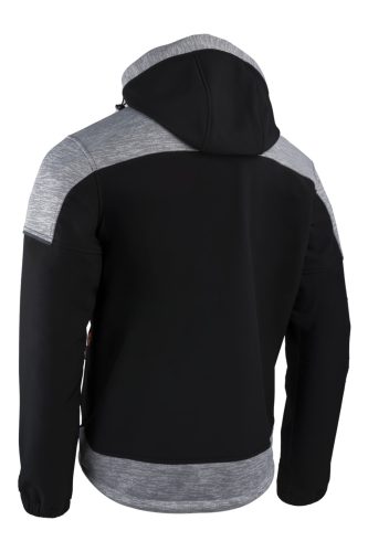 BANJO FEKETE/SZÜRKE SOFTSHELL DZSEKI, LIME CIPZÁR_XL