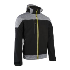 BANJO FEKETE/SZÜRKE SOFTSHELL DZSEKI, LIME CIPZÁR_2XL