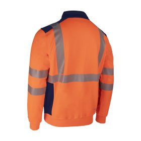 FRISS FLUO NARANCS/SÖTÉTKÉK PULÓVER_S