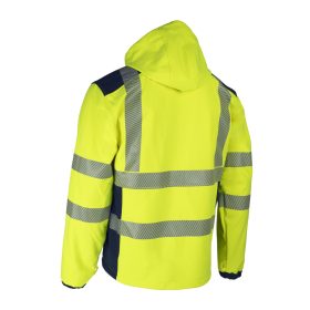 NEBULO FLUO SÁRGA/SÖTÉTKÉK SOFTSHELL KABÁT_M