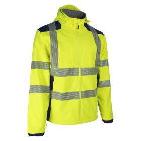 NEBULO FLUO SÁRGA/SÖTÉTKÉK SOFTSHELL KABÁT_S