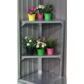   G21 Sarok fémpolc 42x42 cm , kerti házakba és üvegházakba