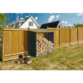 Tüzifa tároló 1,7m3, 182 x 75 cm, zöld, Penta G21