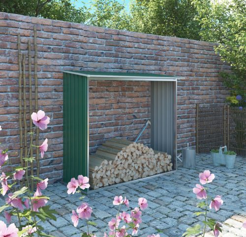 Tüzifa tároló 1,7m3, 182 x 75 cm, zöld, Penta G21