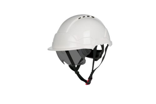 PHOENIX WIND FEHÉR ABS VÉDŐSISAK, SZELLŐZŐ SÖTÉT SZEMÜVEGGEL