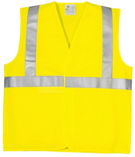 ECO hi-viz sÁrga mellény, hevederrel, XL osztály 2