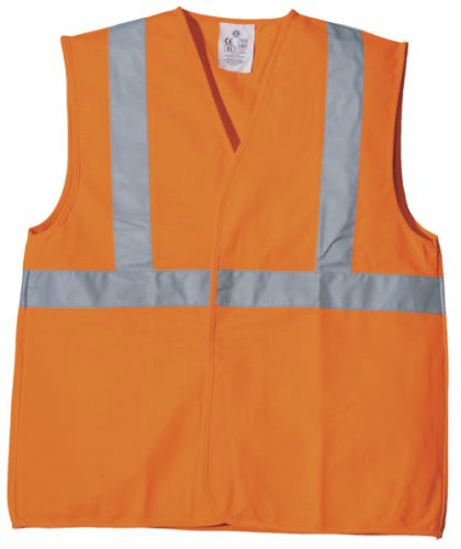 ECO hi-viz narancs mellény, vállpánttal, XL, 2. osztály