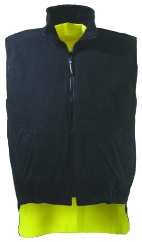 HI-WAY polár mellény, sÁrga, poliészter bélés, 3M XXXL