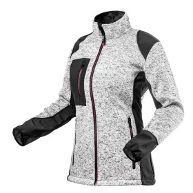 Női kötött munkadzseki, Softshell betétekkel, XXL