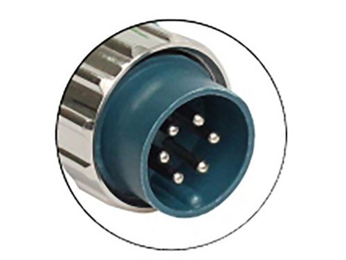 6 pólusú csatlakozó dugóMIG500 Synergic Pulse  (türkiz)