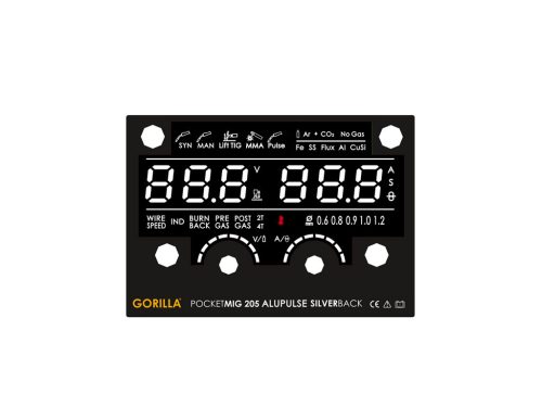 IWELD GORILLA POCKETMIG 205 ALUPULSE SILVERBACK hegesztő inverter 