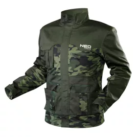   Terepmintás munkavédelmi kabát CAMO, 60% pamut, 40% polyester, 255 g/m2, XXXL