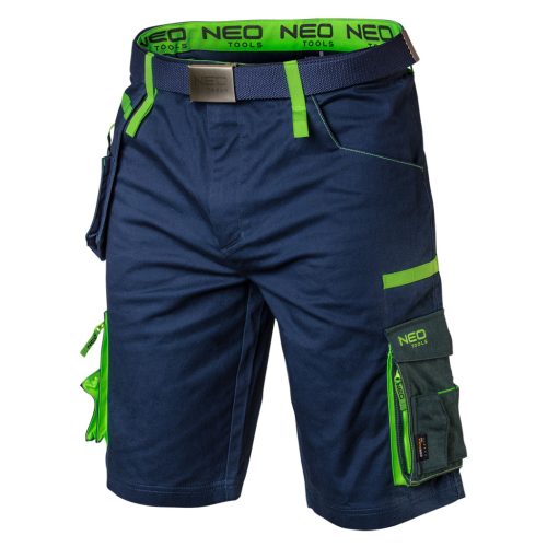 Rövid munkásnadrág, övvel, PREMIUM, 62% pamut, 35% polyester, 3% elastane, XXL