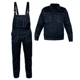 Munkaruha szett, Basic, kantáros nadrág + munkadzseki, S