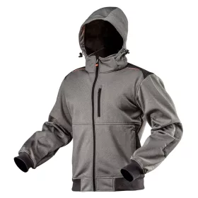 Softshell munkavédelmi kabát, Levehető kapucnival, L