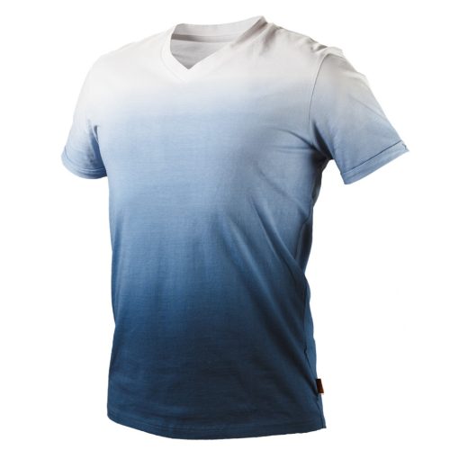 Munkavédelmi póló, kék árnyékmintás, DENIM, 100% pamut, 180g/m2, M