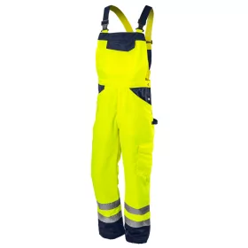   Láthatósági kantáros munkanadrág, lélegző, 240gsm, polyester+pamut, sárga, S
