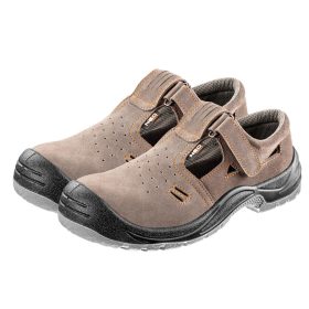 Munkavédelmi szandál, velúrbőr, S1 SRC, 45