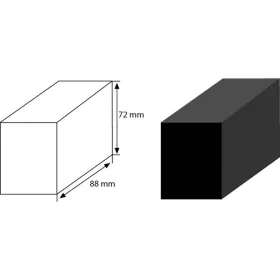 POLICLEAN nyers szén blokk 88x72x52 (1026 BB)