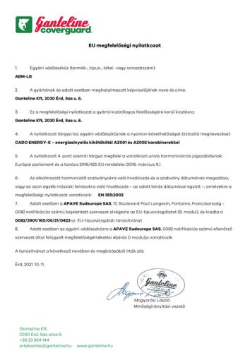 CADO ENERGY-K ENERGIAELNYELŐ KARABINERREL_2M