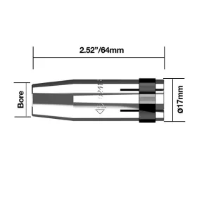 Kúpalakú gázterelő O 12,5 mm 250A (5db/cs)
