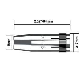 Szűkülő-kúpalakú gázterelő O 10 mm 250A (5db/cs)