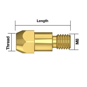 Közdarab 340A M8X28,5mm (5db/cs)